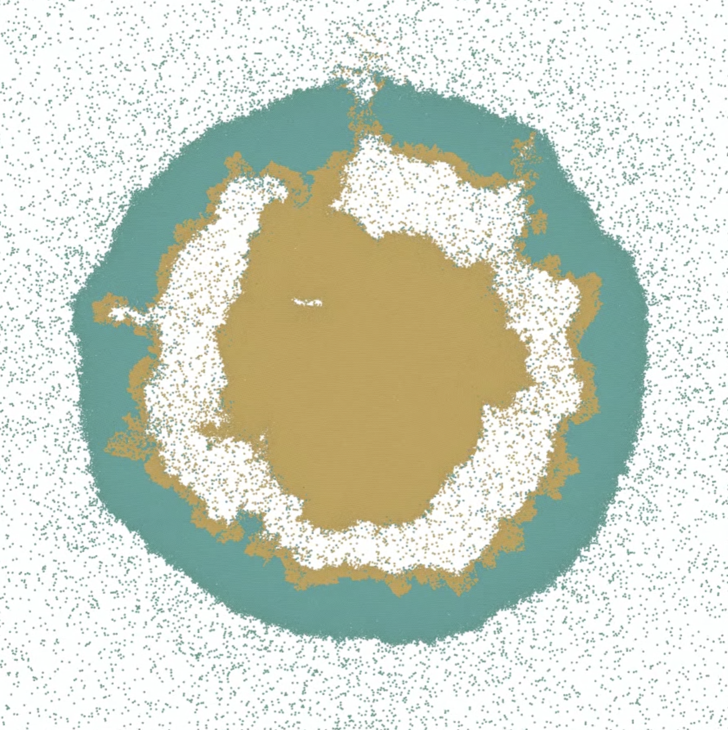 Domain pattern in a binary active mixture