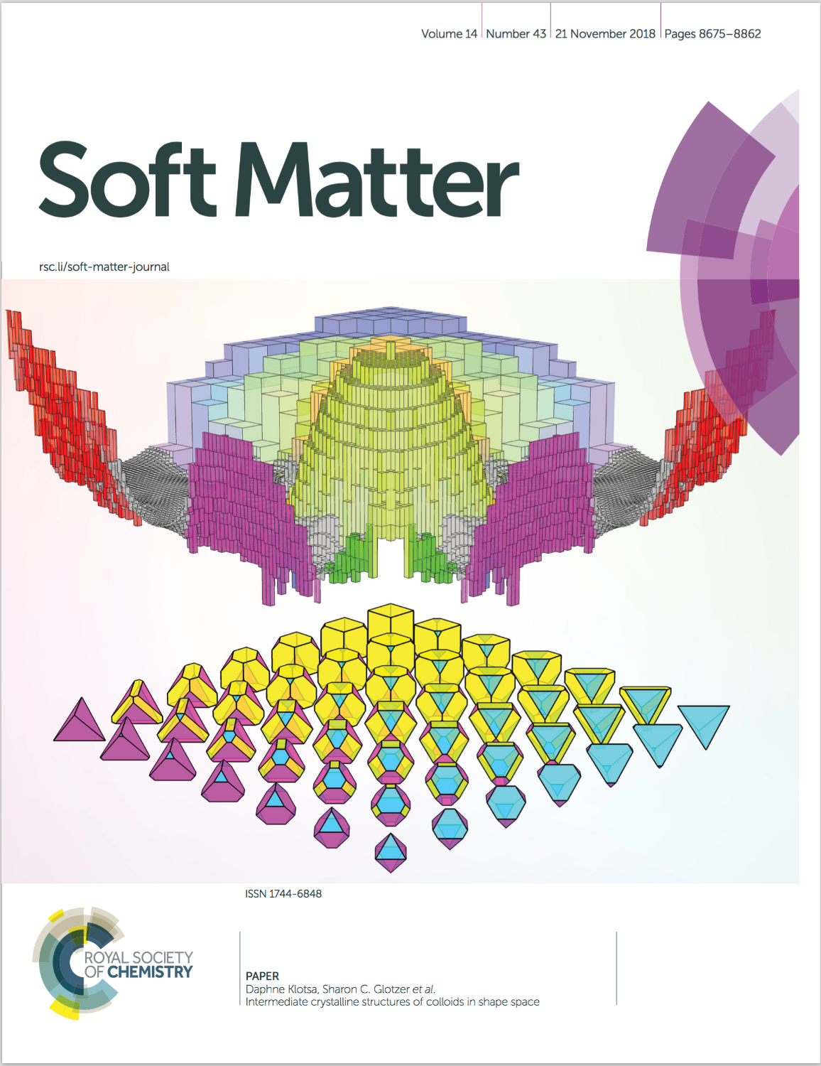 Soft Matter cover. Assembling polyhedra.